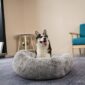 Calming Dog Bed with Cozy Round Design look