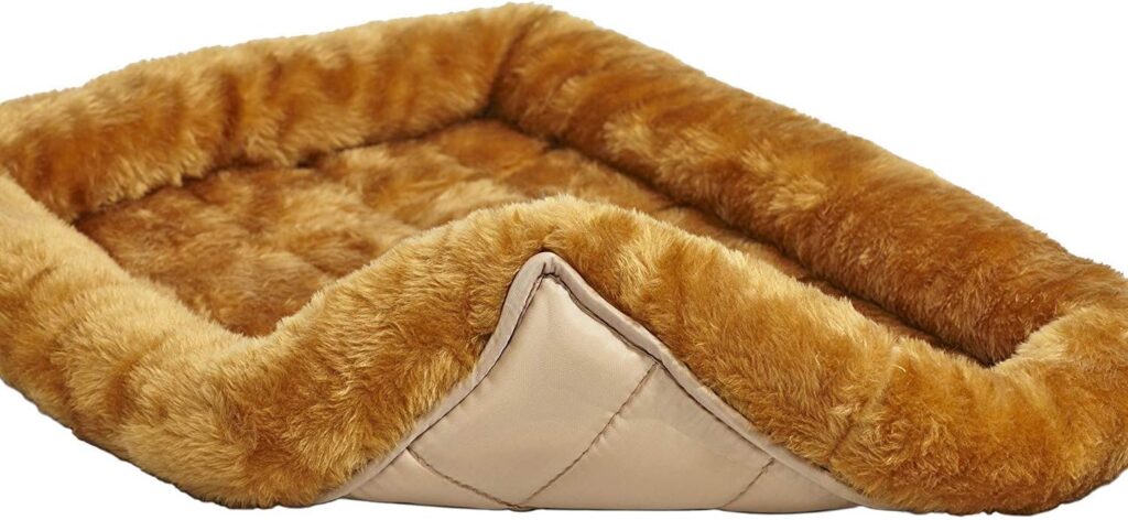 Cinnamon Pet Bed Plush Supportive Design For Pets under