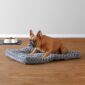 Comfortable Plush Gray Pet Bed Cushion small breed