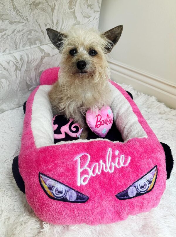 Plush Dog Bed with Barbie Inspiration