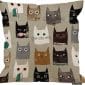 Unique Square Printed Cat Pattern Pillow Case